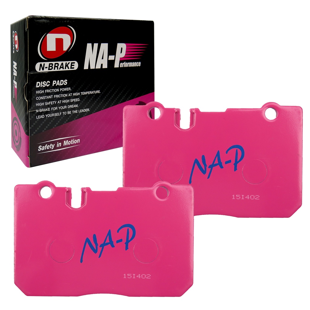 ผ้าดิสเบรคหน้า LEXUS LS400 94 N-(AP) (NDB615 NA-P) สีชมพู [04514893] (1ชุด)