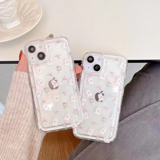 🎁ส่งของขวัญ🎁เคสไอโฟน 14 Pro Max 13 12 11 เคส for เคสไอโฟน11 กระต่าย พกง่ายๆ การป้องกันการตก X XR XSMAX Case