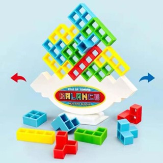 Tetra Tower Russian Building Blocks Jenga Balance Game Stacking Blocks Puzzle Montessori Toy Gift Menara Imbangan Educational Toys