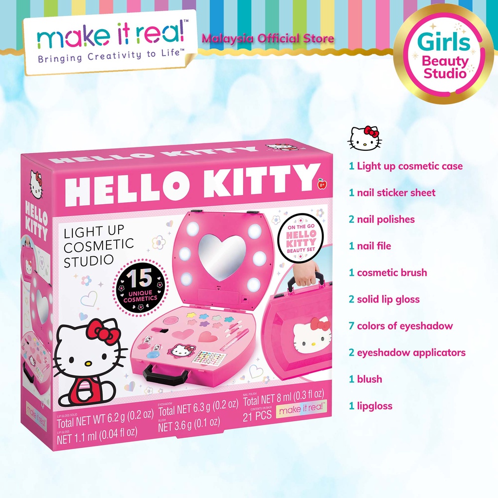 Make It Real Hello Kitty Light Up Studio Cosmetics Set 4800