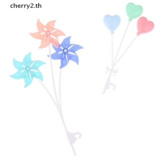 [cherry2] โมเดลลูกโป่งกังหันลม ขนาดเล็ก 1:6 หลากสี สําหรับตกแต่งบ้านตุ๊กตา สวน 1 ชุด [TH]