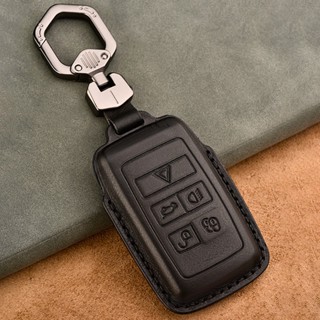 Leather Car Key Cover Full Case for Land Rover Range Rover Sport Evoque Velar Discovery 5 2018 2019 2020 Accessories Pro