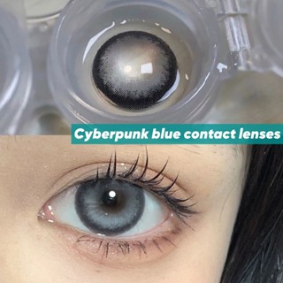 Cyberpunk คอนแทคเลนส์ สีฟ้า คอนแทคเลนส์แก้ว สีฟ้า คอนแทคเลนส์สายตาสั้น