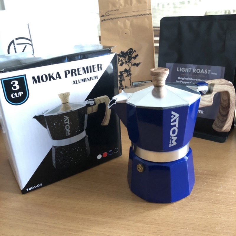 (มือสอง) Moka Pot ยี่ห้อ ATOM COFFEE รุ่น Premier ขนาด 3 Cup