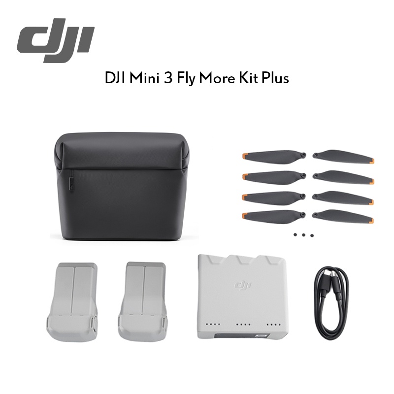 DJI Mini 3 Pro Fly More Kit ประกอบด้วยแบตเตอรี่เที่ยวบินอัจฉริยะสองก้อนกระเป๋าสะพายฮับชาร์จสองทาง Mi