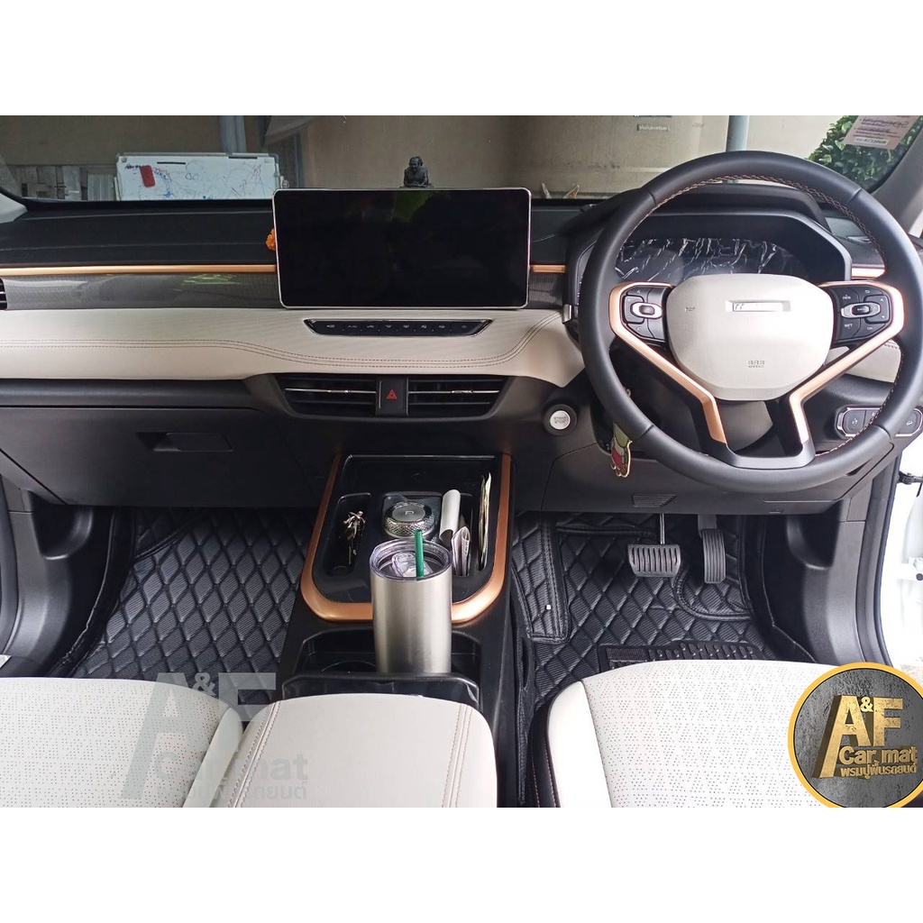 Haval Jolion พรมหนัง 3 ชิ้น ภายในห้องโดยสาร + ดักฝุ่น 7D 2 แถว 3 ชิ้น/พรมรถยนต์ 6D VIP เข้ารูป