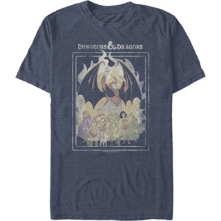 Vintage Friends vs Venger Dungeons &amp; Dragons T-Shirt เสื้อยืดสวยๆ เสื้อตราหานคู่ เสื้อยืดเด็กผช