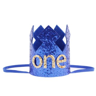 มงกุฎวันเกิด ขวบ ONE Blue Crown for 1st First Birthday