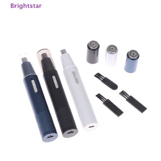 Brightstar เครื่องโกนขนจมูกไฟฟ้า แบบชาร์จไฟได้ เพื่อความปลอดภัย สําหรับดูแลผิวหน้า