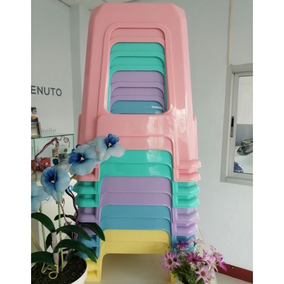 เก้าอี้สีสวยหวานๆ รับน้ำหนักได้​มาก​ แข็งแรง​ คุณภาพดี​ ราคาถูก รับประกันสินค้าเสียหายจากทางร้าน