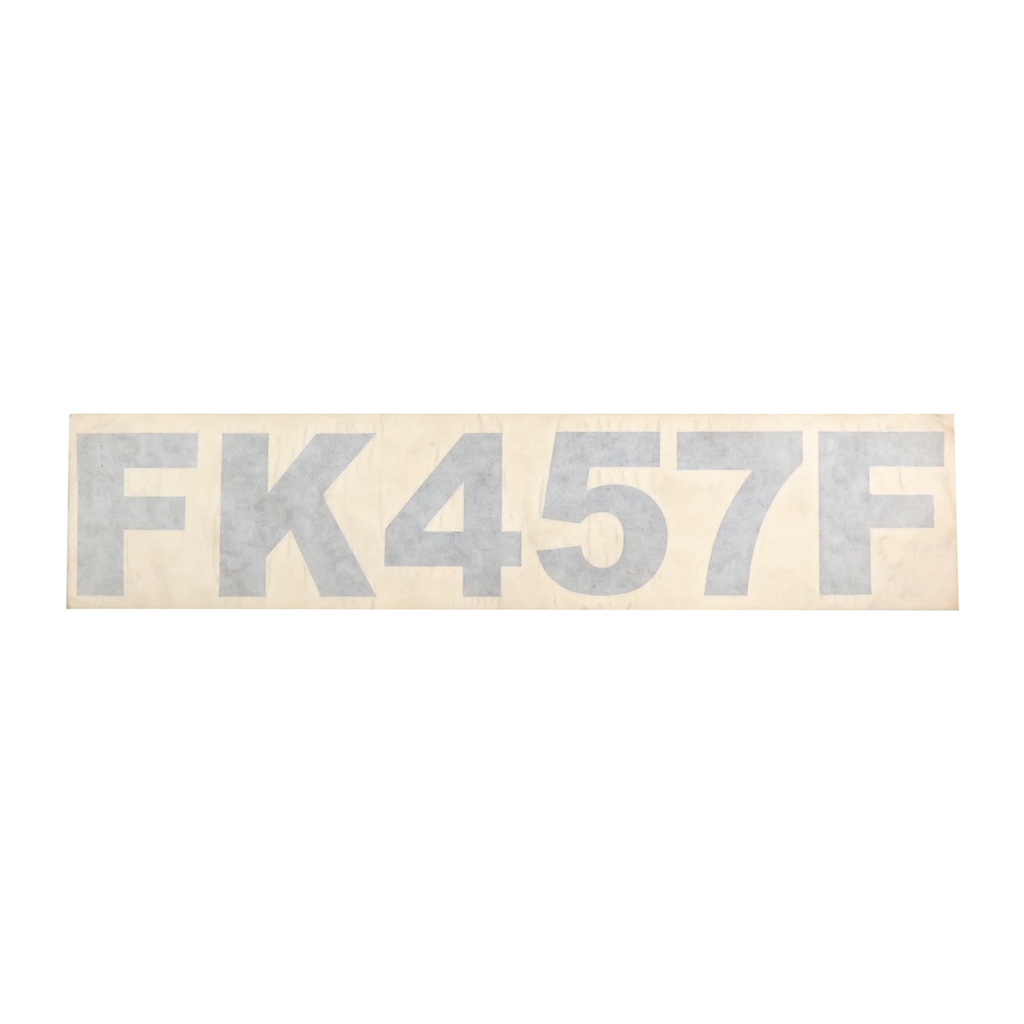 สติกเกอร์แคป FUSO/FK457 แท้ห้าง "FK457F" (MSC00432T) [48036405] (1แผ่น)