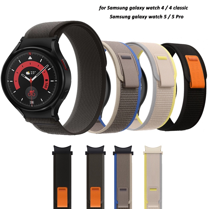 สายนาฬิกาข้อมือไนล่อน สําหรับ Samsung Galaxy Watch 4 5 6 7 44มม 40มม 4 6 Classic 46มม 42มม 43มม 47มม Galaxy Watch 5pro 45มม Galaxy Watch FE.