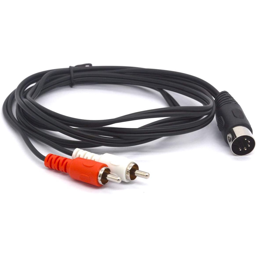 5 Pin Midi ถึง RCA Cable, 5-Pin Din ชาย 2 RCA Phono ชายปลั ๊ กสายไฟสําหรับ Bang & Olufsen, Naim, Qua