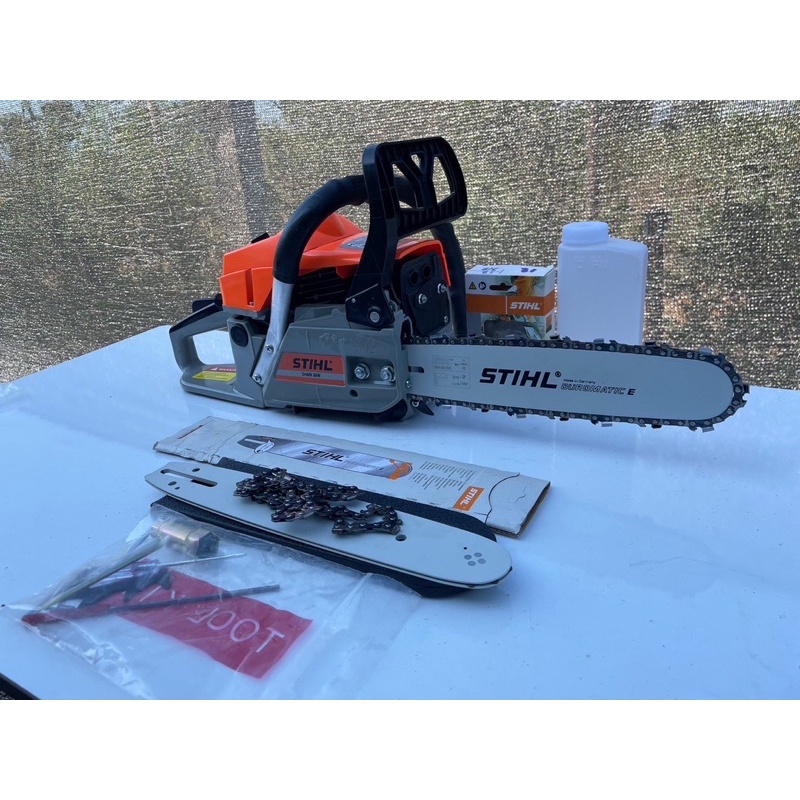 เลื่อยยนต์ รุ่น 5800 5 แรง บาร์ 12 นิ้ว (stihl ) พร้อมโซ่ 3/8P+ บาร์โซ่ 12 นิ้ว  (หัวเฟือง) อุปกรณ์พ