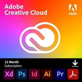 ลิขสิทธิ์แท้U.S.A. 🇺🇸💯 Adobe Creative Cloud 1 ปี รับฟรีสิทธิ์ดูหนัง รองรับ มือถือ แท็บเล็ต คอมพิวเตอร์