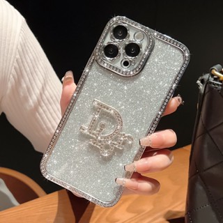 เคสโทรศัพท์มือถือ TPU นิ่ม กันตก ประดับเพชร คุณภาพสูง หรูหรา สําหรับ iPhone11 14 13 Pro Max 12pro Max 11promax 14plus 14promax