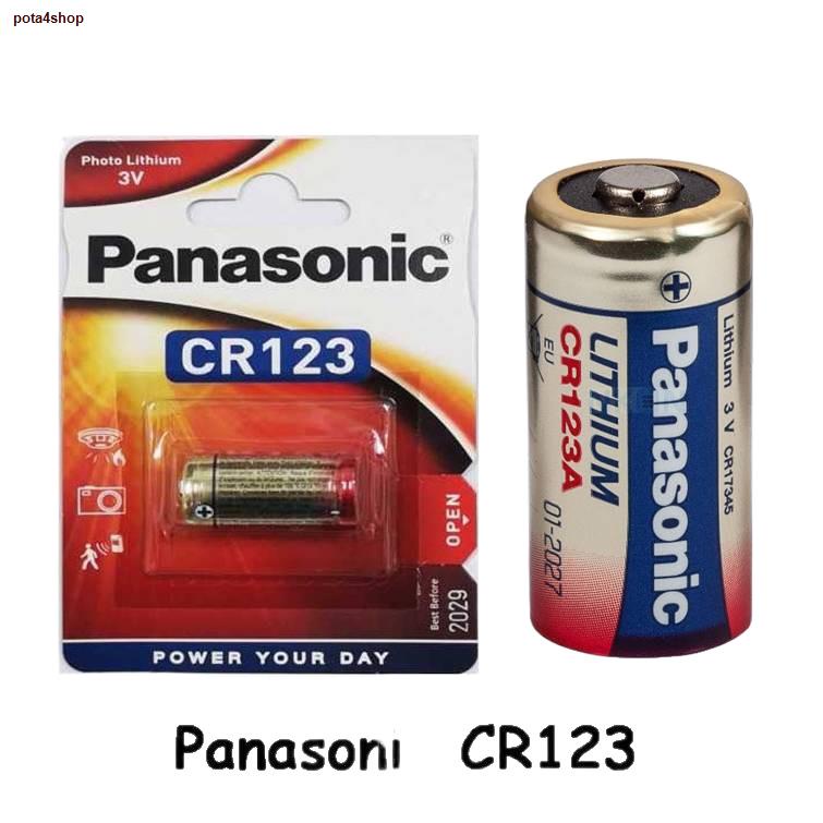 สินค้าเฉพาะจุด✗■☃ของแท้ 100%  CR123A / 1BNL 3V. Panasonic Lithium Battery
