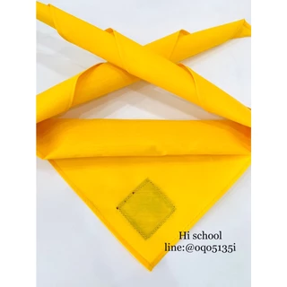 ผ้าพันคอลูกเสือ ฟรีไซส์ (Free Size) ตราเรือใบ สมุทรสาคร สีเหลือง ผ้าพันคอลูกเสือ เนตรนารี