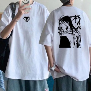 Bleach เสื้อยืด Kuchiki Byakuya พิมพ์แขนสั้น Harajuku สไตล์อะนิเมะพิมพ์ Top Casual Crewneck Top