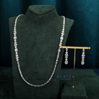 Neriza Jewelry/ เครื่องประดับเจ้าสาวเพชรสังเคราะห์ประกายเทียบเท่าเพชรแท้ จัดส่งฟรีพร้อมกล่อง NSW003