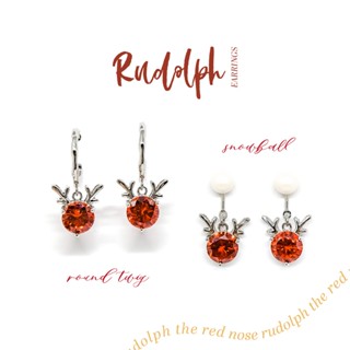Fyne Fories Rudolph Earrings ♡ ต่างหูรูดอล์ฟ กวางเรนเดียร์จมูกแดง ♡ fynefories 🎅🏻 Christmas Special