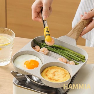 HAMMIA🍲🍲 3 In 1 กระทะอลูมิเนียมอัลลอยด์ แบบไม่ติด สําหรับทอดไข่ แพนเค้ก เบคอน