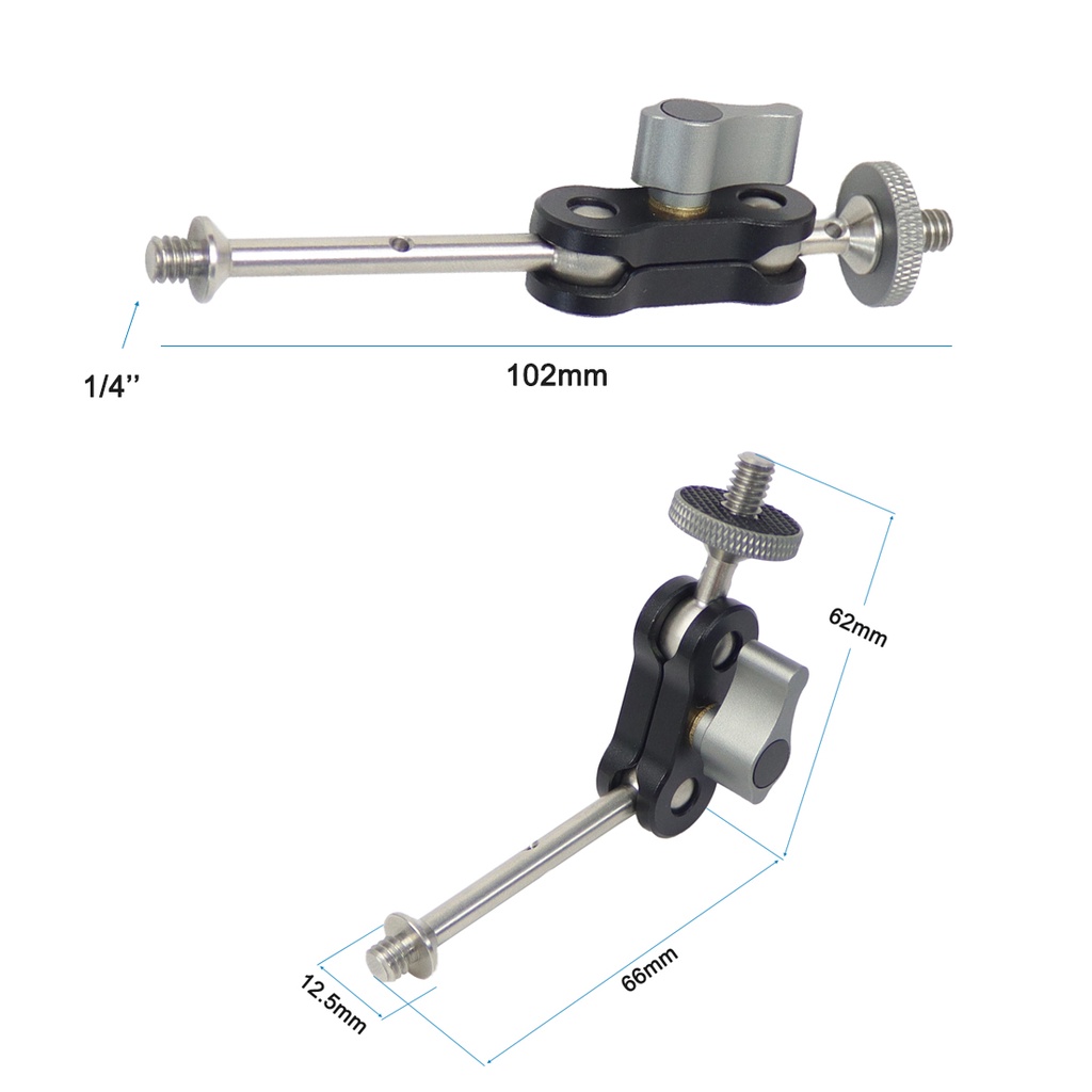 ขาตั้งกล้องวิดีโอ สกรู 1/4 นิ้ว CNC สําหรับกล้อง SLR ไฟ LED ไมโครโฟน