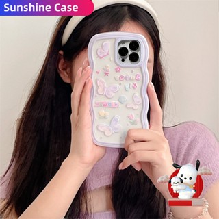 เคสโทรศัพท์มือถือ ลายผีเสื้อ สีม่วง สําหรับ OPPO A57 A76 A96 A16 A16s A16k A15 A15s A54 A74 A55 A95 A94 A93 A53 A33 A32 A5 A9 2020 A3s A5s Reno 7Z 7 6Pro 5 F11 F9Pro