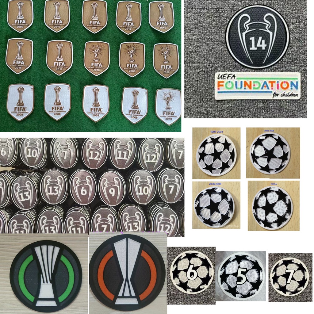 2022 Champions Patch UCL Starball เคารพป้ายการถ่ายเทความร้อนเหล็กบนฟุตบอล Parches