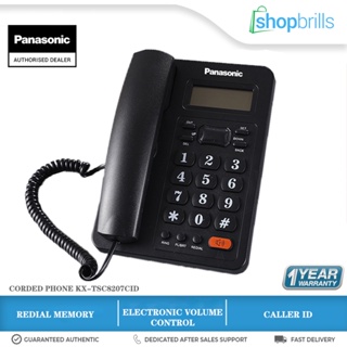 Panasonic KX-TSC8207CID โทรศัพท์รุ่นนิยม ถูกมาก โทรศัพท์แบบตั้งโต๊ะ โทรศัพท์บ้าน ออฟฟิศ ID ผู้โทร แฮนด์ฟรี รับประกัน 1 ป