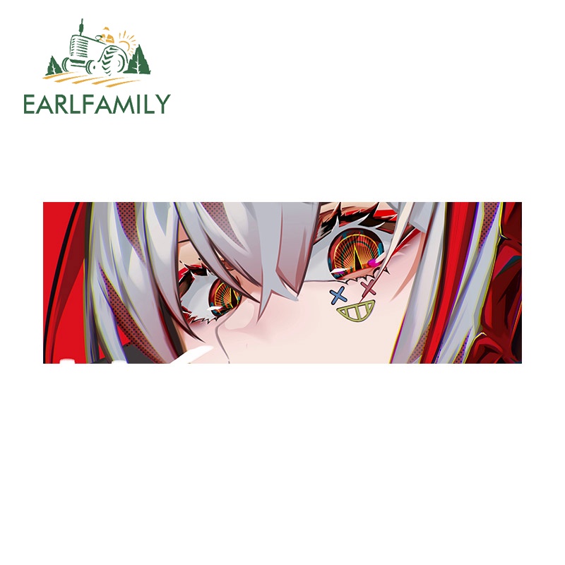 EARLFAMILY 13 ซม.x 4.4 ซม.สําหรับ W จาก Arknights สติกเกอร์รถบุคลิกภาพกันน้ําคอมพิวเตอร์ Cooler ด้านหลังกระจก JDM Decal Artistic รถอุปกรณ์เสริม