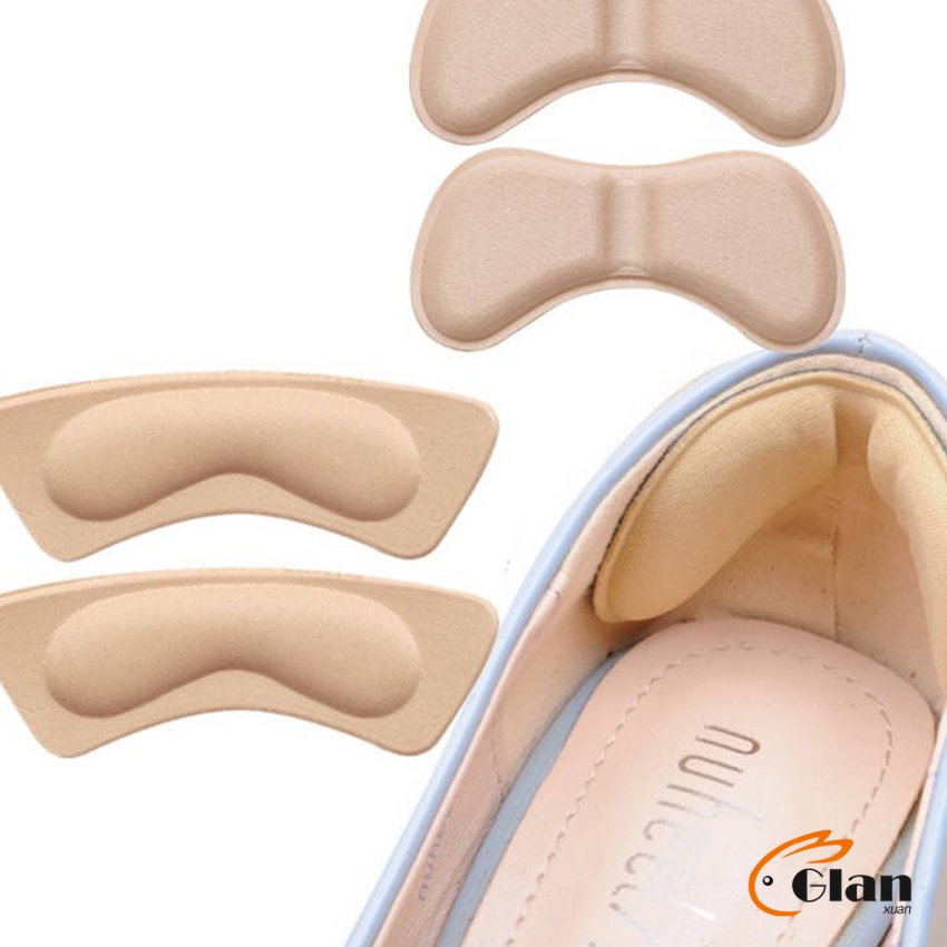 Glanxuan แผ่นกันกัด  แผ่นกันรองเท้ากัด เนื้อนิ่ม ช่วยแก้รองเท้าหลวม 1 แพค ต่อ คู่  Sponge heel pad