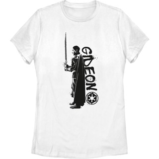 Womens Gideon The Mandalorian Star Wars Shirt เสื้อยืดสีขาวผู้ชาย เสื้อยืดสไตล์เกาหลี