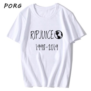 เสื้อยืดผ้าฝ้ายพิมพ์ลายขายดี Yuanl5 {พร้อมส่ง เสื้อยืดผ้าฝ้าย 100% พิมพ์ลาย Rip Juice Wrld Aesthetic Gothic Rest Peace L