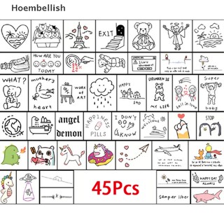 Hoe&gt; รอยสักภาษาอังกฤษ ลายน่ารัก ขนาดเล็ก เรียบง่าย สําหรับผู้ชาย ผู้หญิง 45 แผ่น