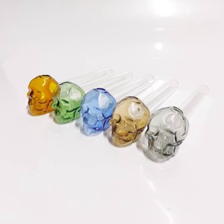 หลอดแก้ว รูปกะโหลก สีสวย