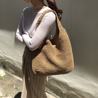 Fashion Straw Women Shoulder Bags Paper Woven Female Handbags Large Capacity Summer Beach Straw Bags Casual Tote Purses
