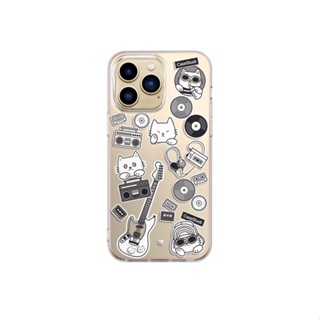 CaseStudi Cast Series เคสใส for 14 / 14 Plus / 14 Pro / 14 Pro Max - Music Cat