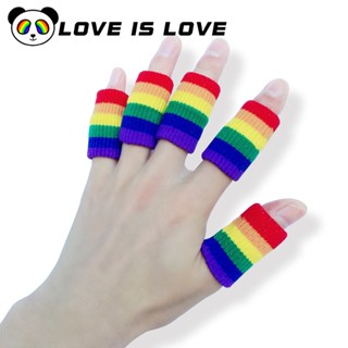 LGBTQ ปลอกสวมนิ้วมือ ป้องกันเหงื่อ สีรุ้ง สําหรับเล่นแบดมินตัน วอลเลย์บอล บาสเก็ตบอล เกย์