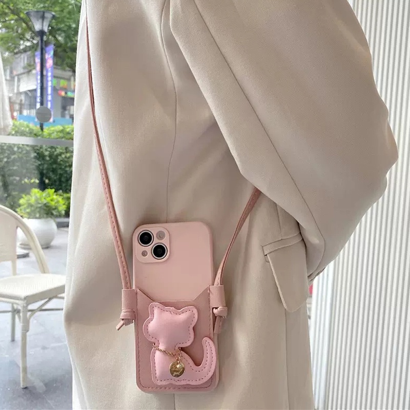 Xiaomi Poco C40 M5 F4 F2 F3 X2 M3 X3 M2 M4 X4 Pro Poco X3 NFC Poco F3 GT การ์ตูนแมวสแควร์ Crossbody 