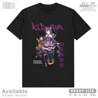 ใหม่ Kiruya MOMOCI KYARU เสื้อยืดลําลอง แขนสั้น คอกลม พิมพ์ลายการ์ตูนอนิเมะ Princess Connect Re Dive