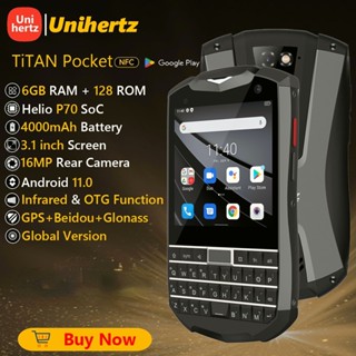 Unihertz Titan Pocket QWERTY Keyboard Small Smartphone 4G Android 11 6GB 128GB Octa Core Dual SIM Dual Unlocked NFC Mobile Phone