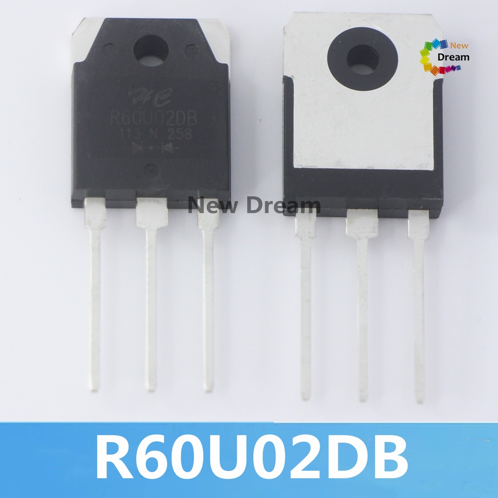 2 ชิ้น R60U02DB 60A200V การกู้คืนอย่างรวดเร็วไดโอดเครื่องเชื่อม R60U02 สําหรับเชื่อม TO-3P ทรานซิสเต