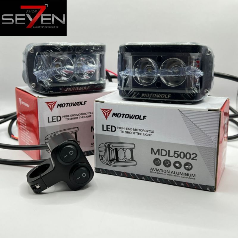 [ลด 20% ทักแชท]🔥 MOTOWOLF MDL 5002 ไฟสปอร์ตไลท์พร้อมไฟไซเรน ไฟติดรถมอเตอร์ไซค์ สปอร์ตไลท์ ไซเรน ไฟฉุ