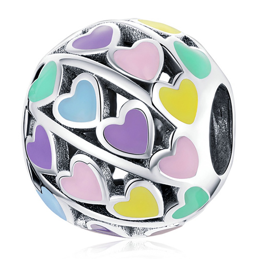 Dinglly จี้ลูกปัด ลายบ้านผีเสื้อ หัวใจ สีเงิน เครื่องประดับ DIY - รูปที่ 2