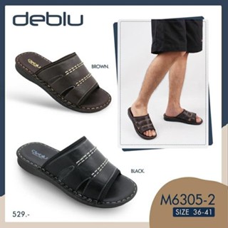 NFshoes ถูกสุด! รองเท้าแตะ ชาย เพื่อสุขภาพ แบบสวม Deblu เดอบลู รุ่น M6305-2 นุ่มนิ่ม น้ำหนักเบา ของแท้ 100%