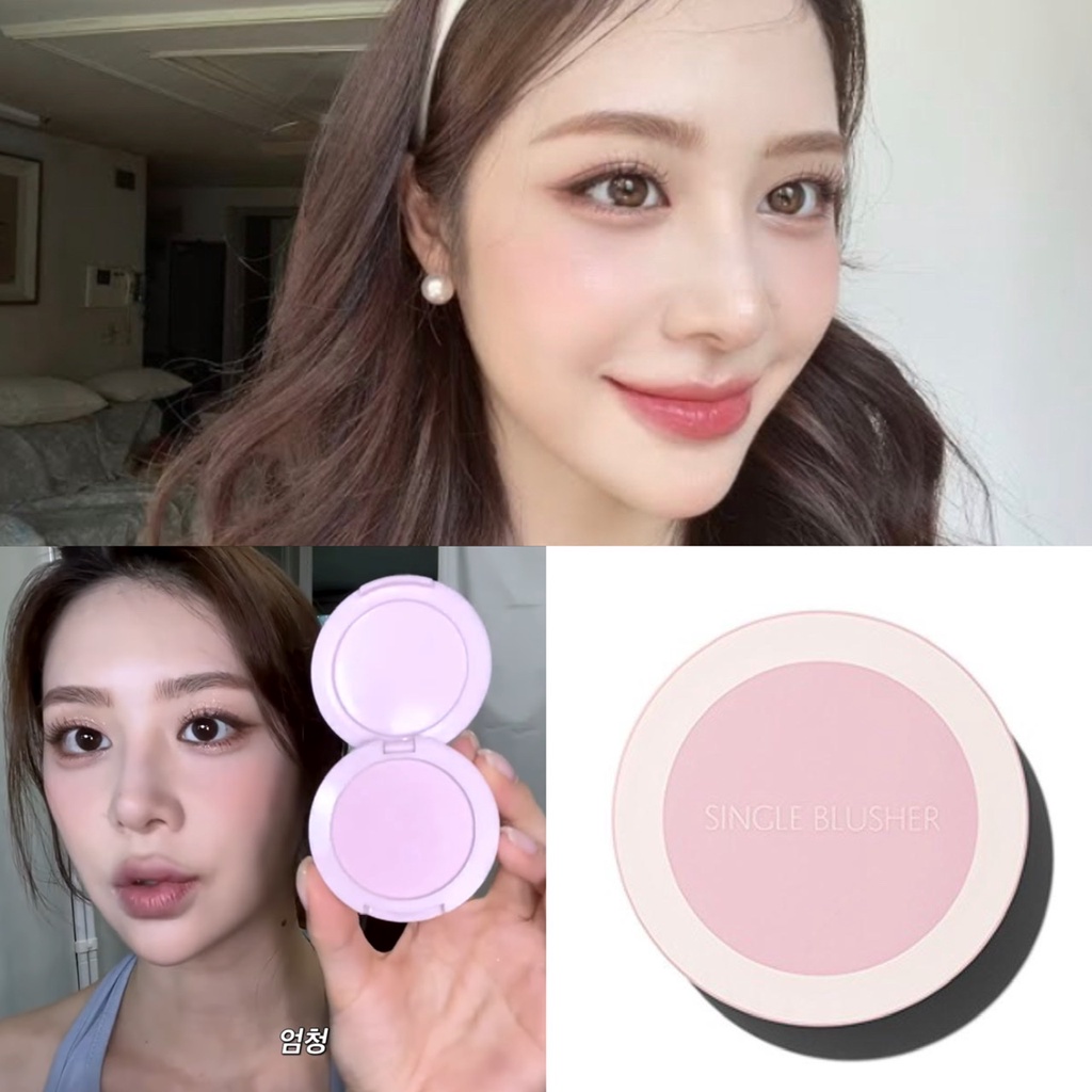 (พร้อมส่ง PK07) the saem single blusher ของแท้จากช็อปเกาหลี saemmul #pink & purple pre-order
