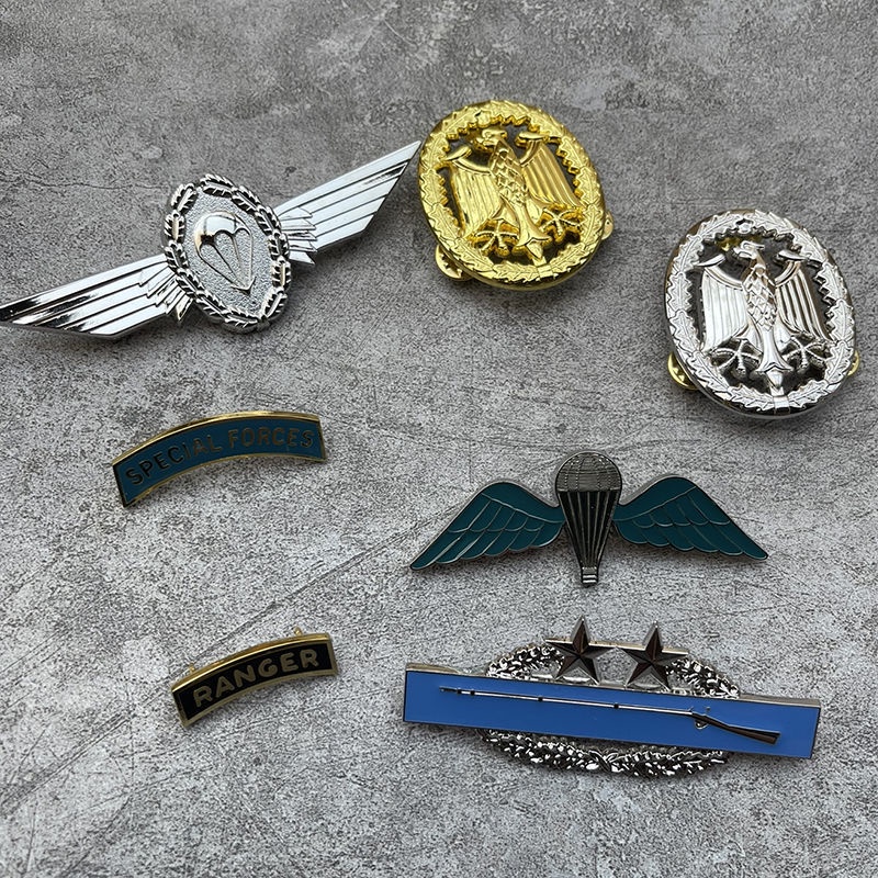 ป้ายโลหะ ตราสัญลักษณ์ทหาร Skill Badge German Umbrella Drop ASU อุปกรณ์เสริม สําหรับตกแต่งเครื่องแบบ