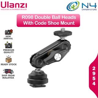 Ulanzi R098 แขนเมจิก หัวบอลคู่ พร้อมเมาท์โคลด์ชู สกรู 1/4 นิ้ว สําหรับกล้อง DSLR ไฟวิดีโอ 2954