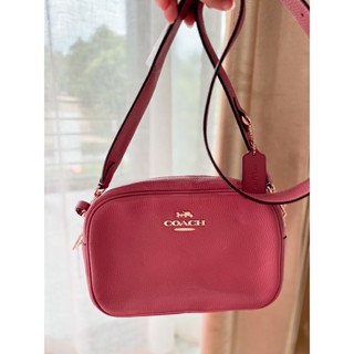 (ผ่อน0%) กระเป๋าสะพายข้าง หนังแท้ Coach Jamie Camera Bag CA207 ขนาด 9 นิ้ว สีชมพู